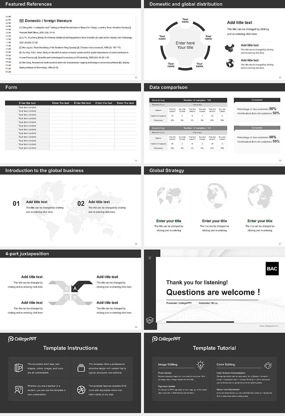 Boston Architectural College Thesis Proposal/Graduation Defense PPT Template16:9 ratio PPT effect preview image4