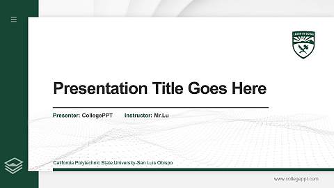 California Polytechnic State University-San Luis Obispo Thesis Proposal/Graduation Defense PPT Template