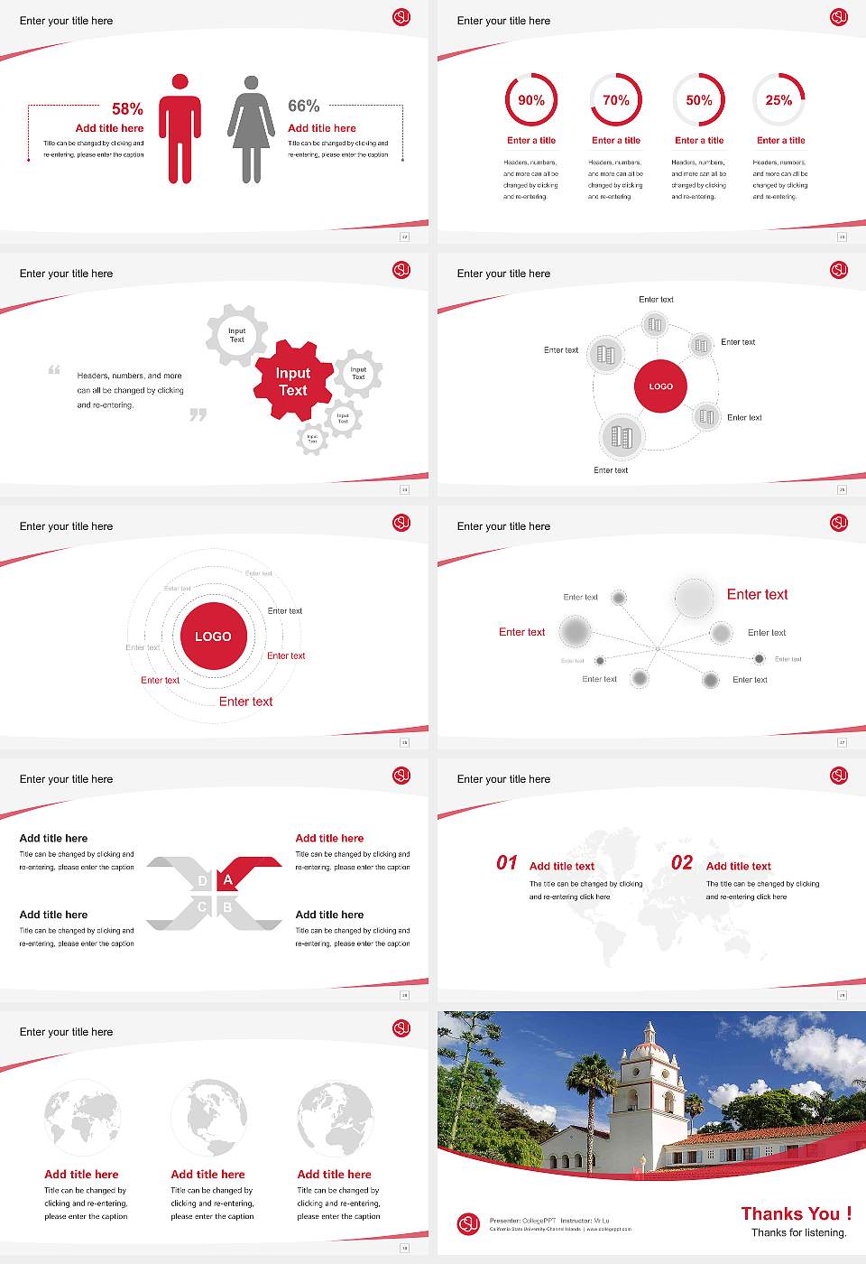 California State University-Channel Islands Course/Courseware Creation PPT Template16:9 ratio PPT effect preview image4