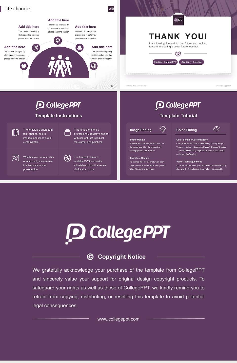 California Jazz Conservatory National Scholarship Defense PPT Template4:3 ratio PPT effect preview image4