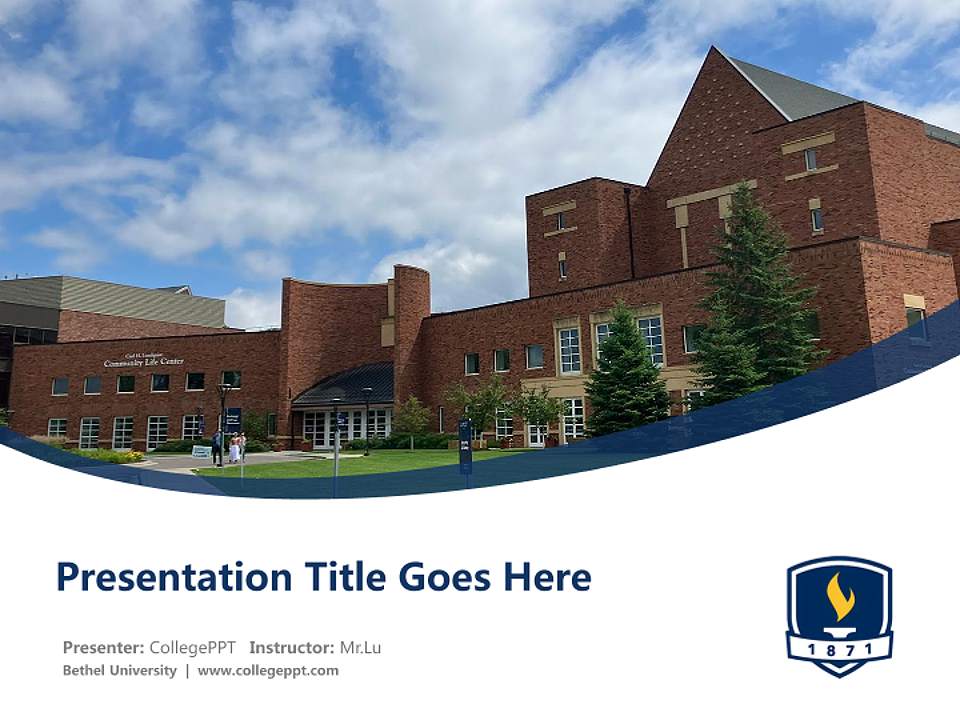 Bethel University Course/Courseware Creation PPT Template4:3 ratio PPT effect preview image5