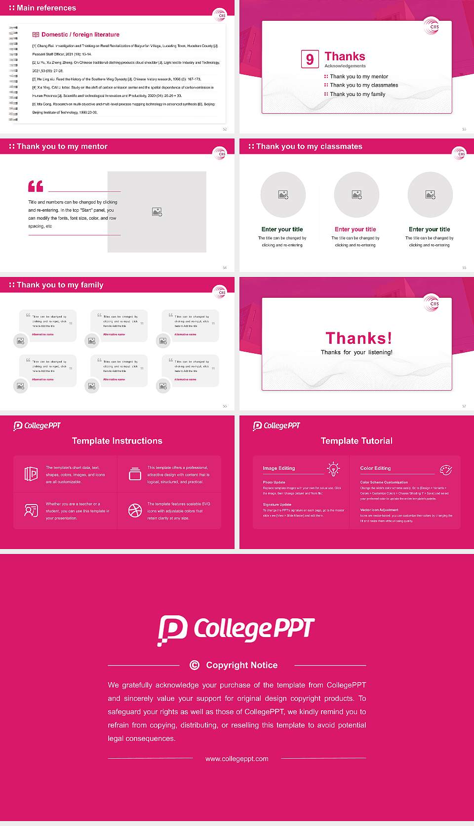 California Institute of Integral Studies Graduation Thesis Defense PPT Template16:9 ratio PPT effect preview image7