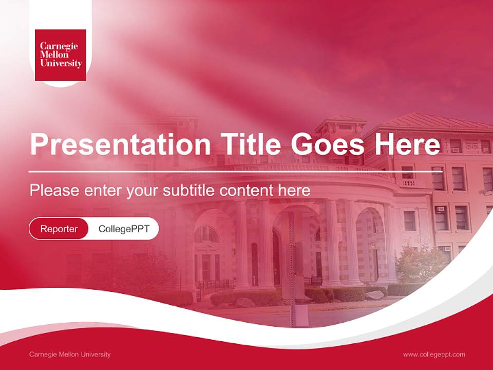 Carnegie Mellon University Lecture Sharing and Networking Event PPT Template4:3 ratio PPT effect preview image4
