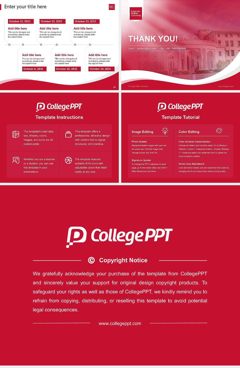 Carnegie Mellon University Lecture Sharing and Networking Event PPT Template4:3 ratio PPT effect preview image4