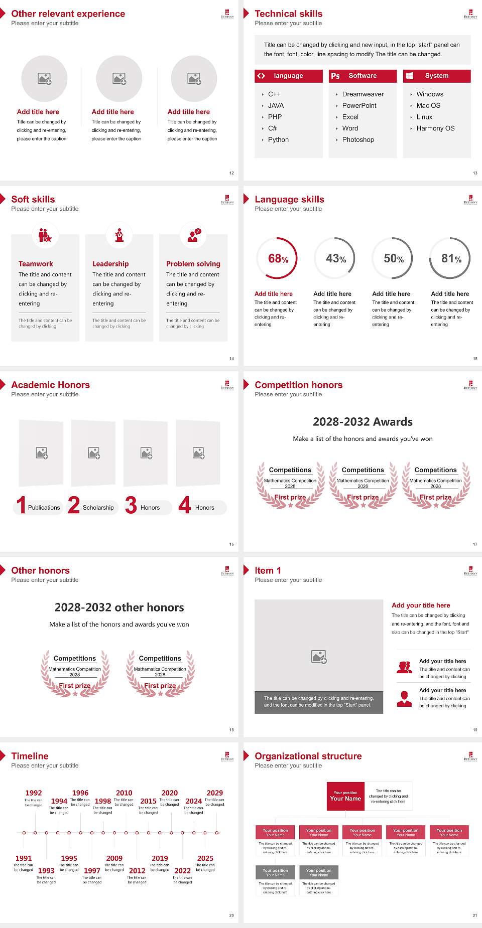 Bethany Lutheran College Resume PPT Template4:3 ratio PPT effect preview image3