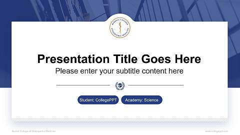 Burrell College of Osteopathic Medicine National Scholarship Defense PPT Template