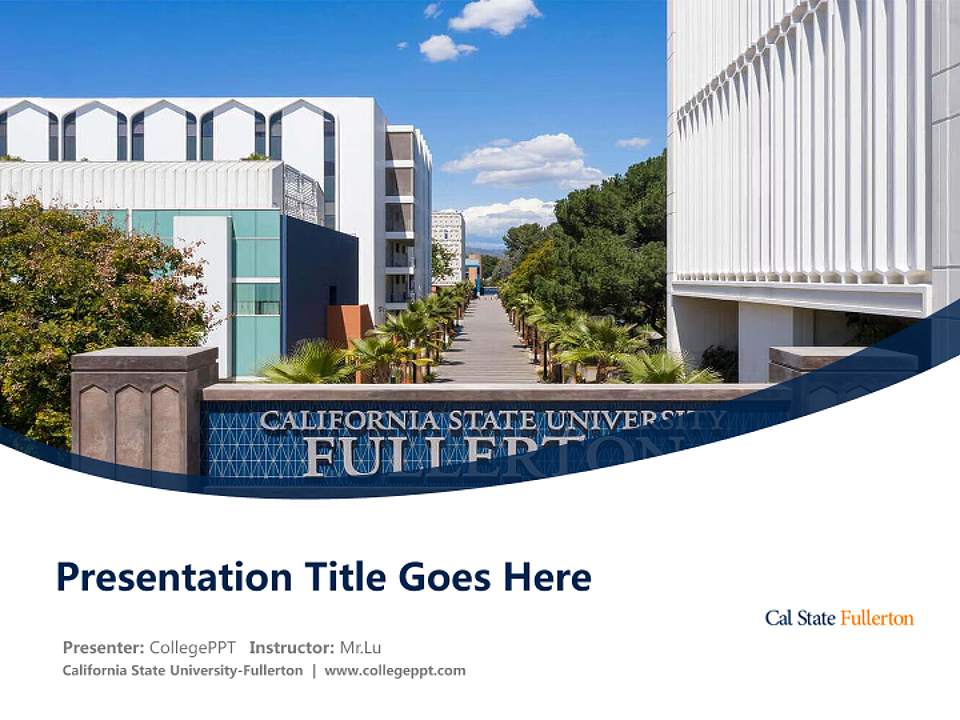 California State University-Fullerton Course/Courseware Creation PPT Template4:3 ratio PPT effect preview image5