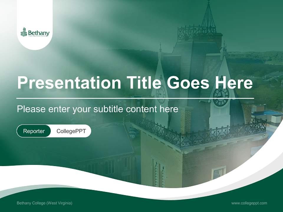 Bethany College (West Virginia) Lecture Sharing and Networking Event PPT Template4:3 ratio PPT effect preview image1