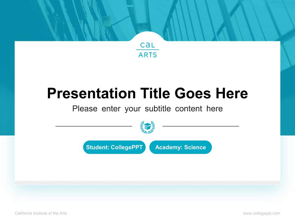 California Institute of the Arts National Scholarship Defense PPT Template4:3 ratio PPT effect preview image4