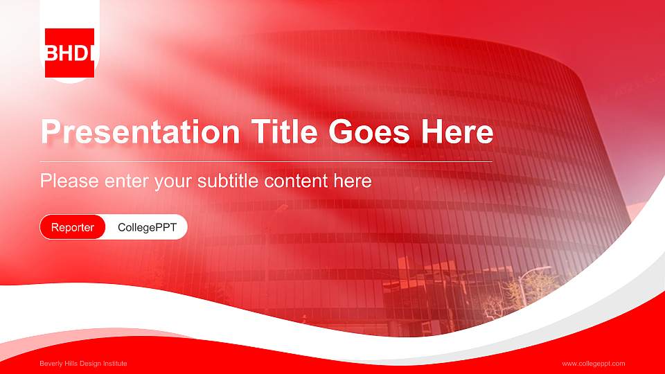 Beverly Hills Design Institute Lecture Sharing and Networking Event PPT Template16:9 ratio PPT effect preview image