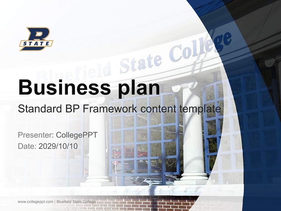 Bluefield State College Competition/Entrepreneurship Contest PPT Template4:3 ratio PPT effect preview image9
