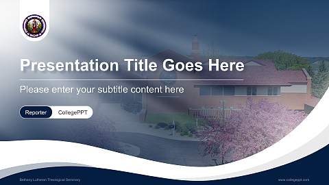 Bethany Lutheran Theological Seminary Lecture Sharing and Networking Event PPT Template