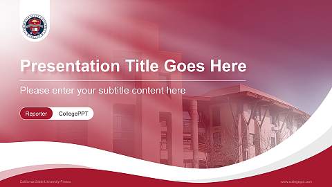 California State University-Fresno Lecture Sharing and Networking Event PPT Template