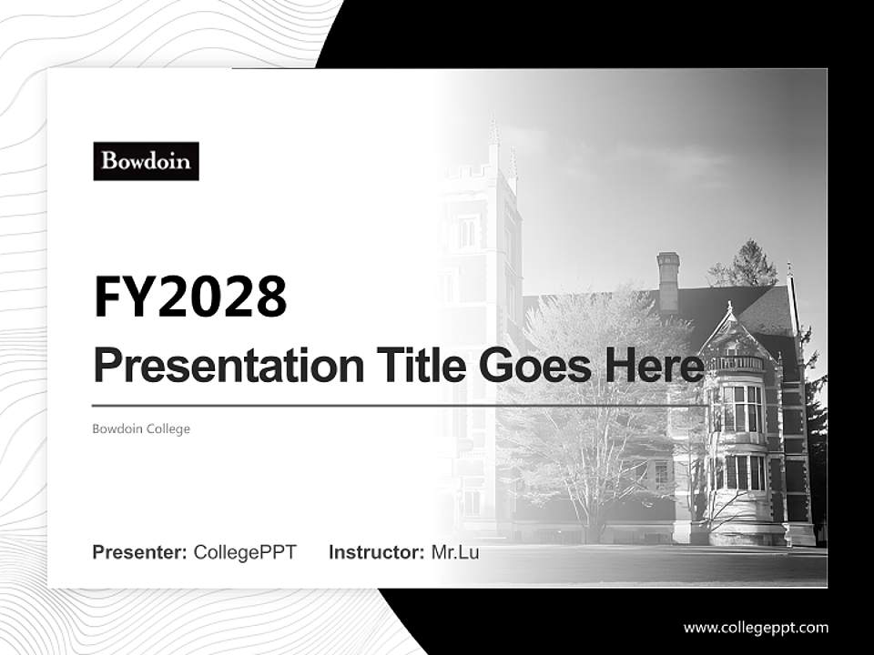 Bowdoin College Academic Presentation/Research Findings Report PPT Template4:3 ratio PPT effect preview image5