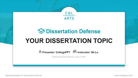 California Institute of the Arts Graduation Thesis Defense PPT Template