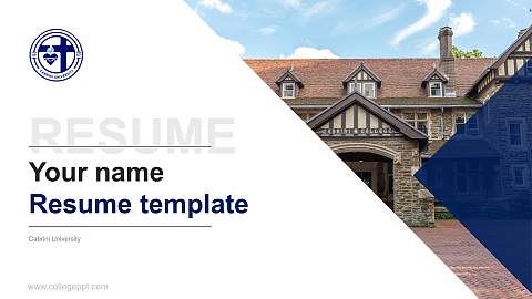 Cabrini University Resume PPT Template