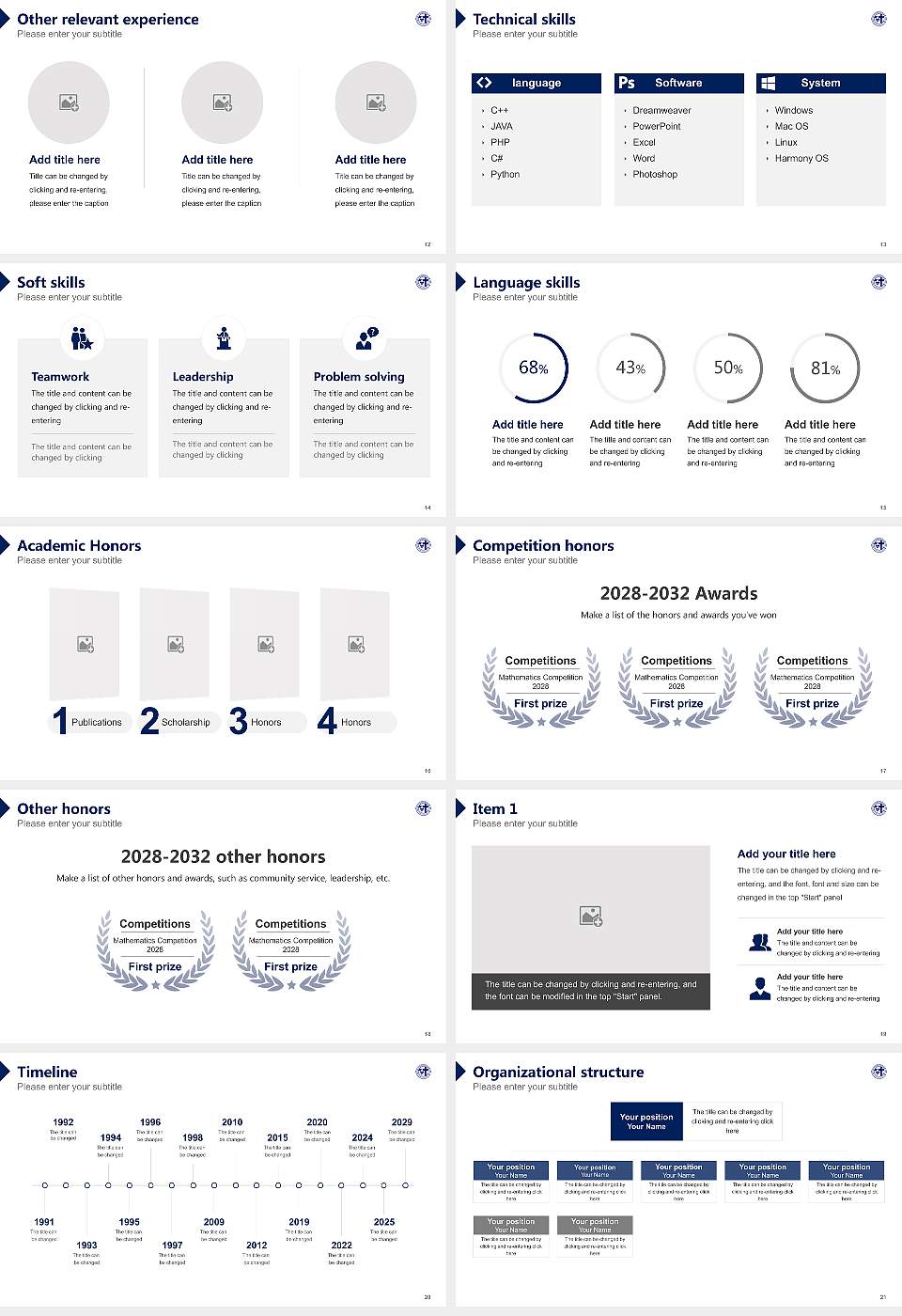 Cabrini University Resume PPT Template16:9 ratio PPT effect preview image3