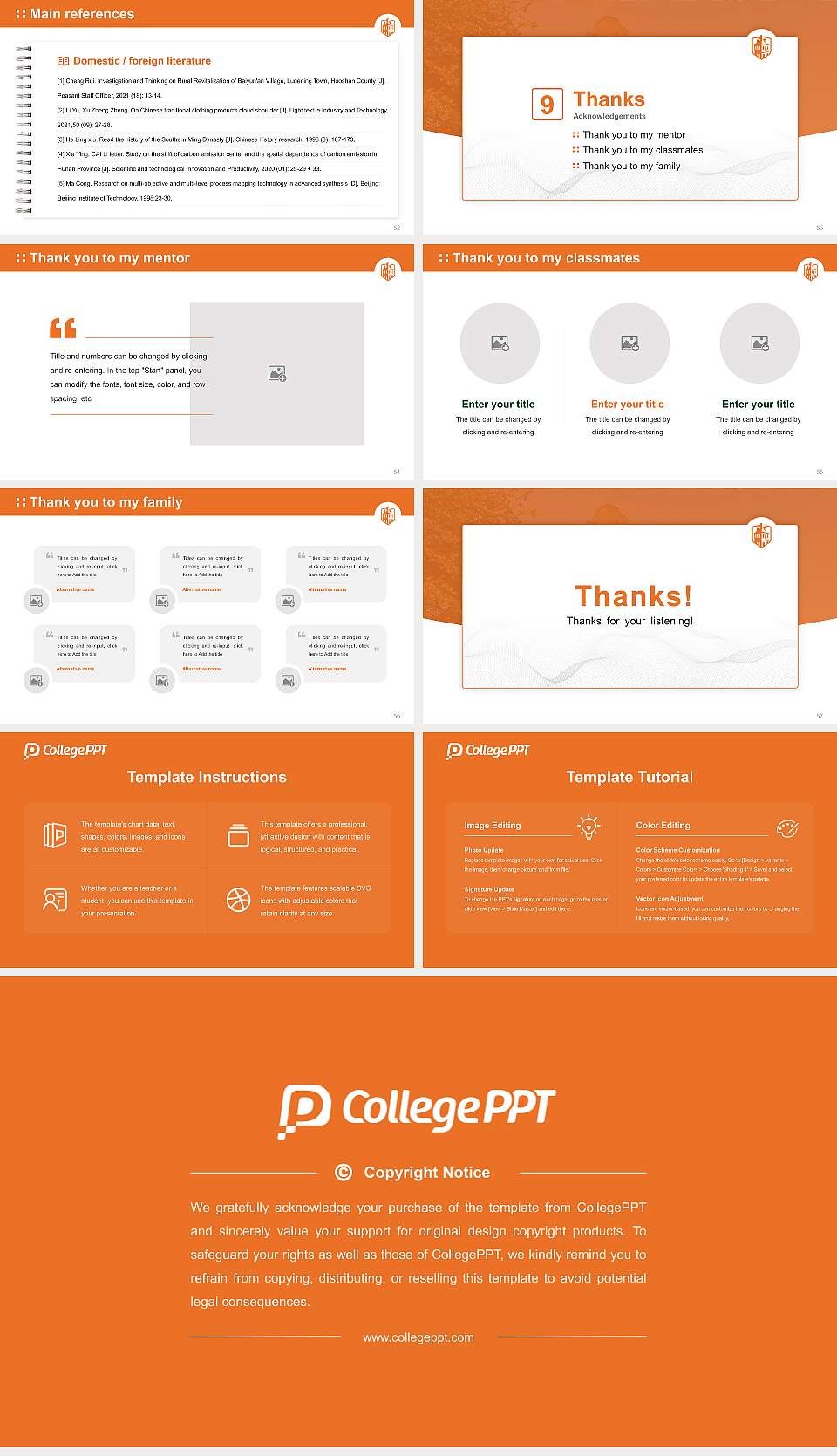 Campbell University Graduation Thesis Defense PPT Template16:9 ratio PPT effect preview image7