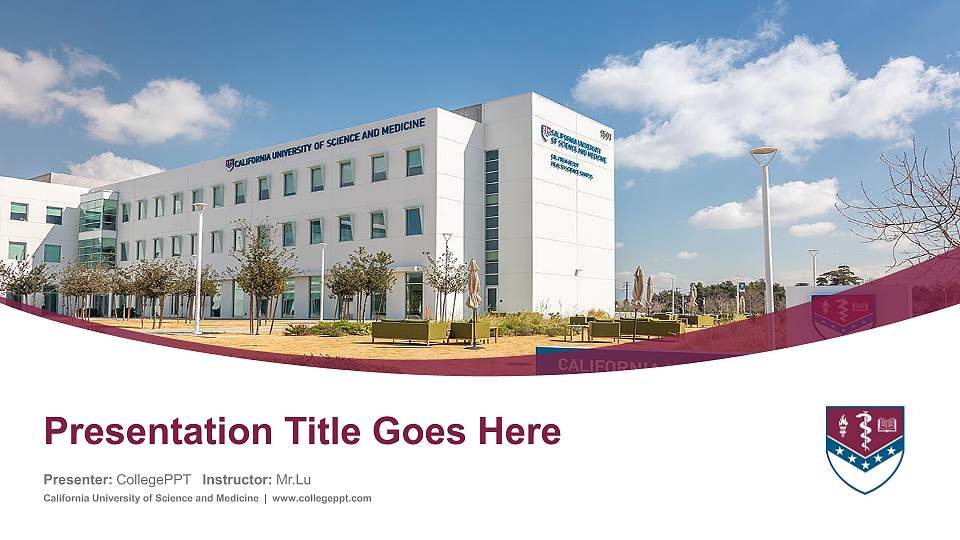 California University of Science and Medicine Course/Courseware Creation PPT Template16:9 ratio PPT effect preview image