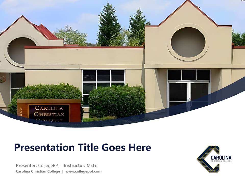 Carolina Christian College Course/Courseware Creation PPT Template4:3 ratio PPT effect preview image5