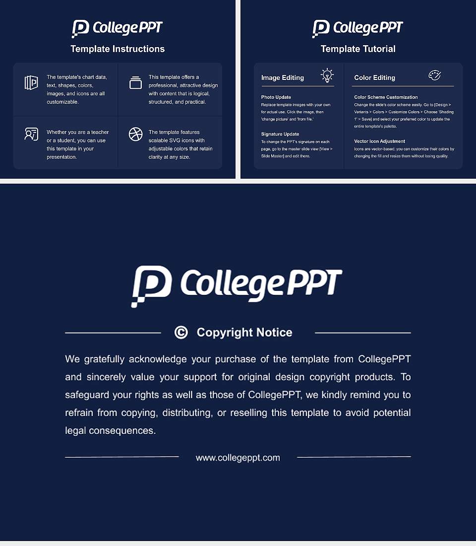 Carolina Christian College Course/Courseware Creation PPT Template4:3 ratio PPT effect preview image5