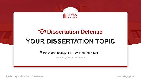 Bryan College-Dayton Graduation Thesis Defense PPT Template