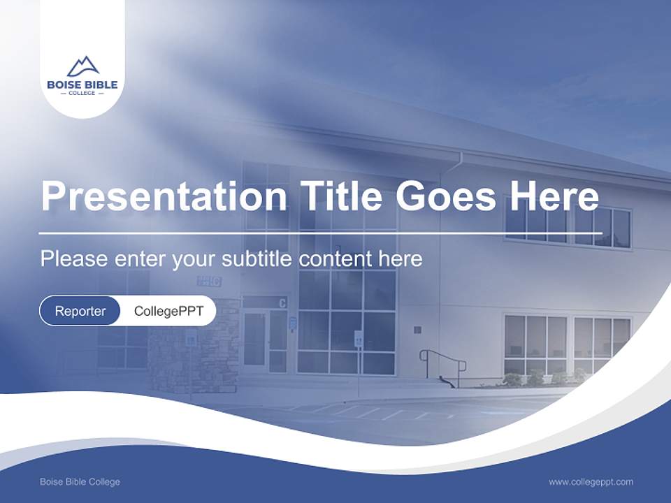 Boise Bible College Lecture Sharing and Networking Event PPT Template4:3 ratio PPT effect preview image4