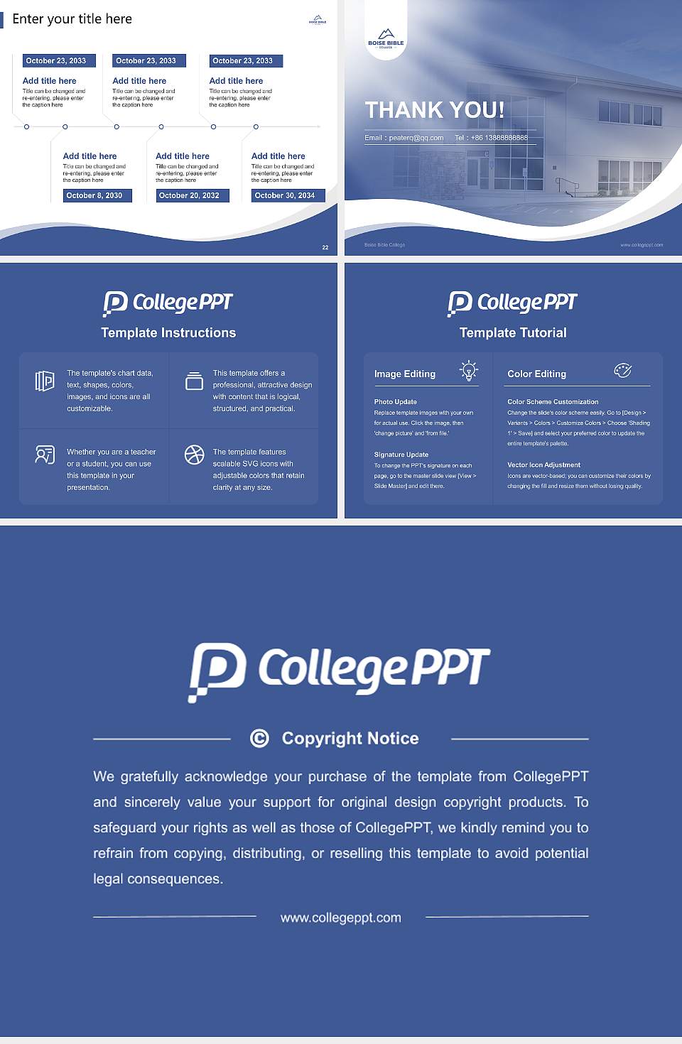 Boise Bible College Lecture Sharing and Networking Event PPT Template4:3 ratio PPT effect preview image4