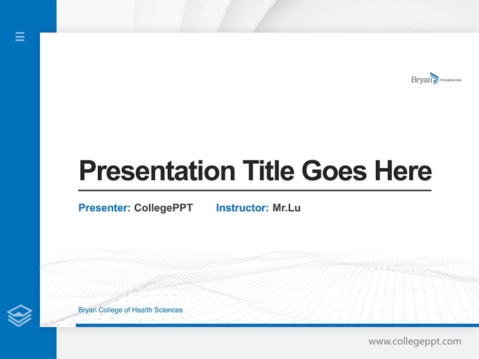 Bryan College of Health Sciences Thesis Proposal/Graduation Defense PPT Template4:3 ratio PPT effect preview image5