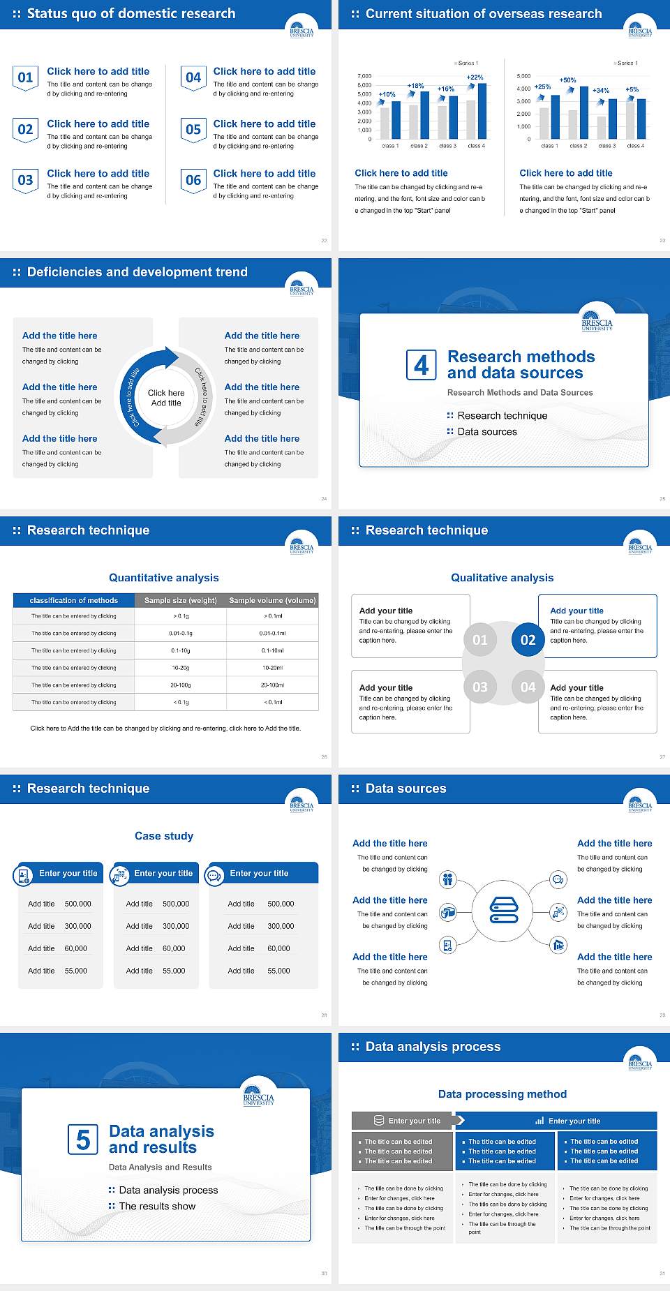 Brescia University Graduation Thesis Defense PPT Template4:3 ratio PPT effect preview image4