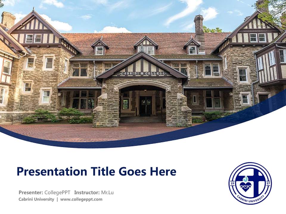 Cabrini University Course/Courseware Creation PPT Template4:3 ratio PPT effect preview image5