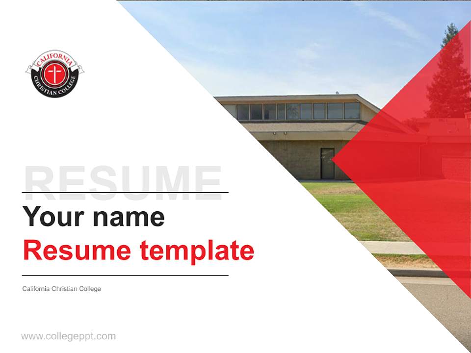 California Christian College Resume PPT Template4:3 ratio PPT effect preview image5