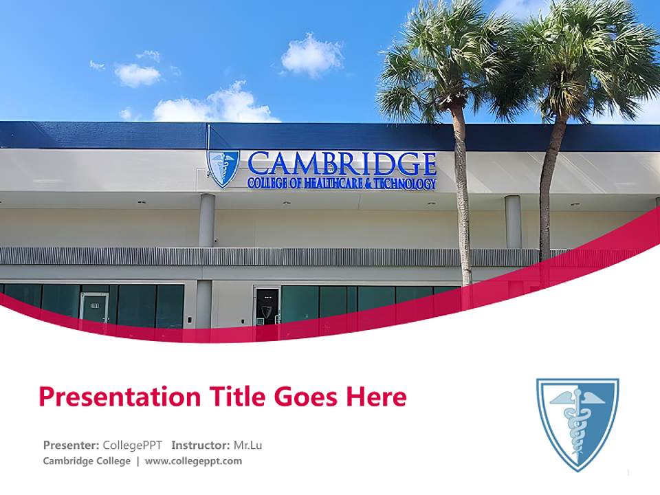Cambridge College Course/Courseware Creation PPT Template4:3 ratio PPT effect preview image5