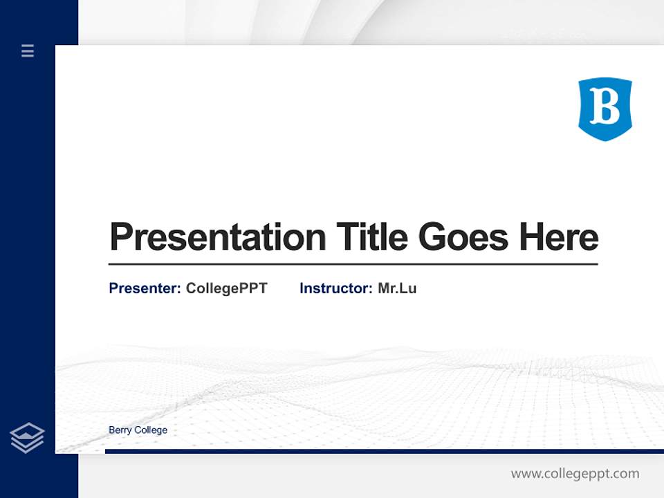 Berry College Thesis Proposal/Graduation Defense PPT Template4:3 ratio PPT effect preview image5