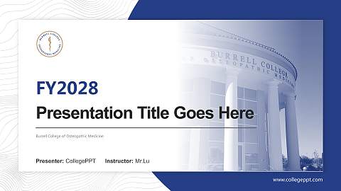 Burrell College of Osteopathic Medicine Academic Presentation/Research Findings Report PPT Template