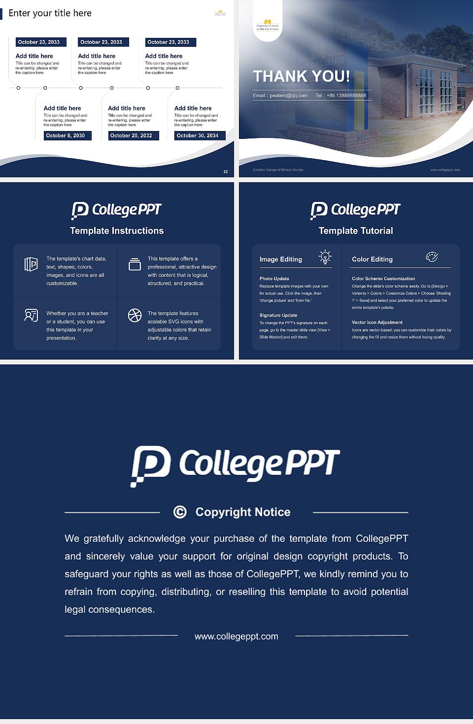 Carolina College of Biblical Studies Lecture Sharing and Networking Event PPT Template4:3 ratio PPT effect preview image4