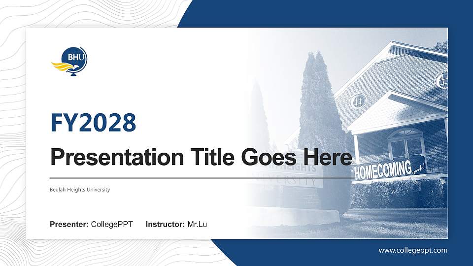 Beulah Heights University Academic Presentation/Research Findings Report PPT Template16:9 ratio PPT effect preview image