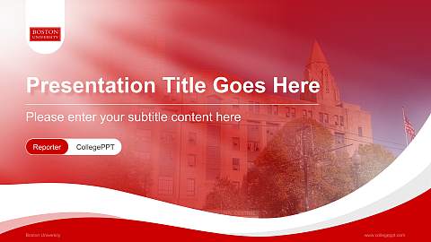 Boston University Lecture Sharing and Networking Event PPT Template