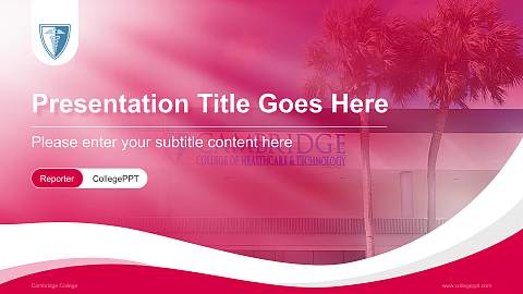 Cambridge College Lecture Sharing and Networking Event PPT Template