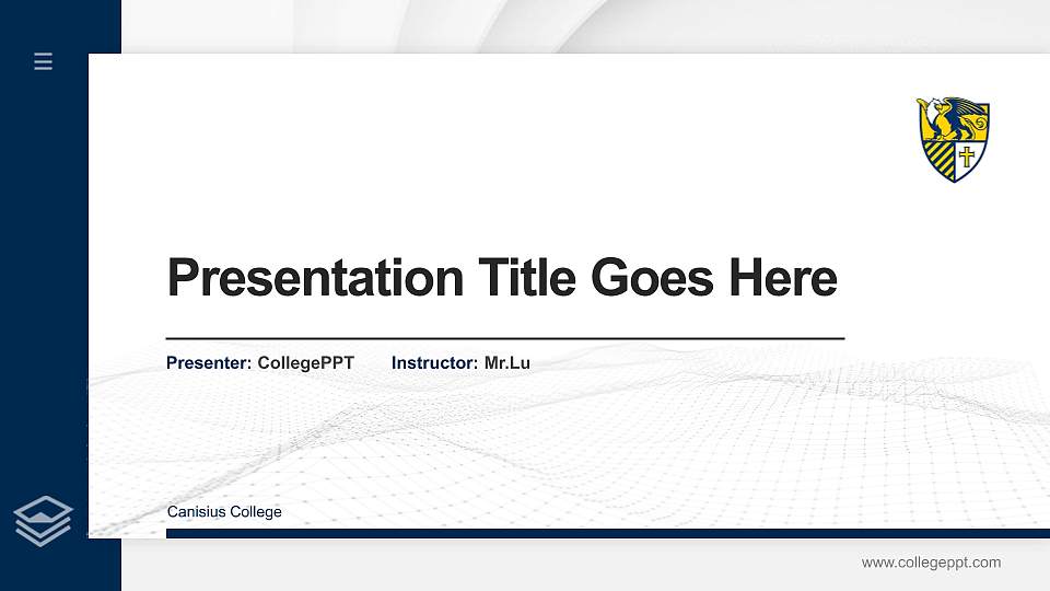 Canisius College Thesis Proposal/Graduation Defense PPT Template16:9 ratio PPT effect preview image