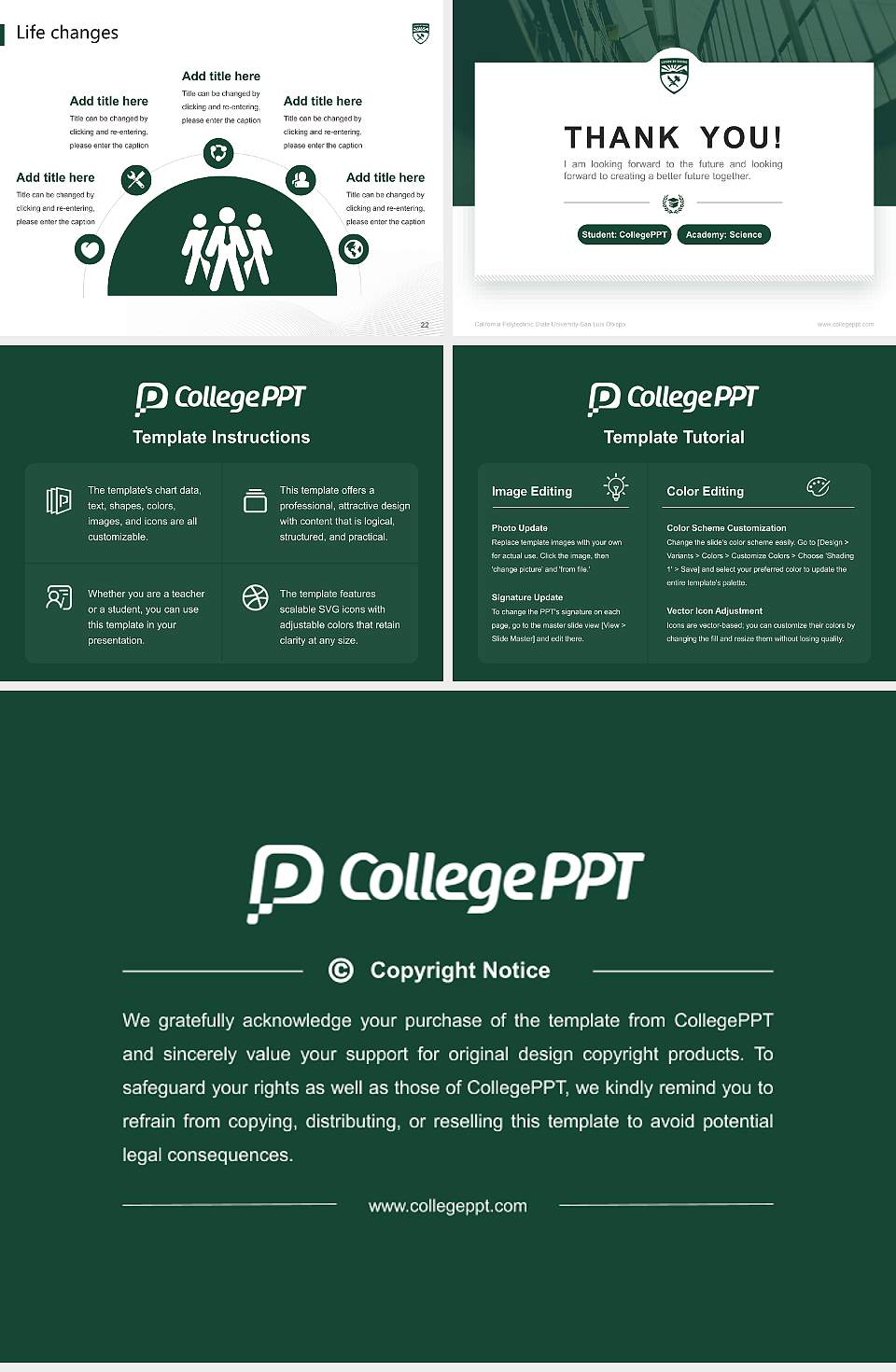 California Polytechnic State University-San Luis Obispo National Scholarship Defense PPT Template4:3 ratio PPT effect preview image4
