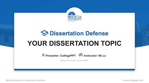 Brescia University Graduation Thesis Defense PPT Template