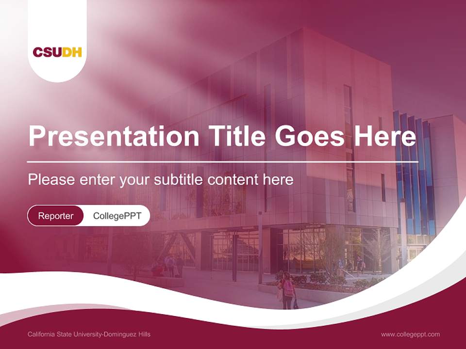 California State University-Dominguez Hills Lecture Sharing and Networking Event PPT Template4:3 ratio PPT effect preview image4