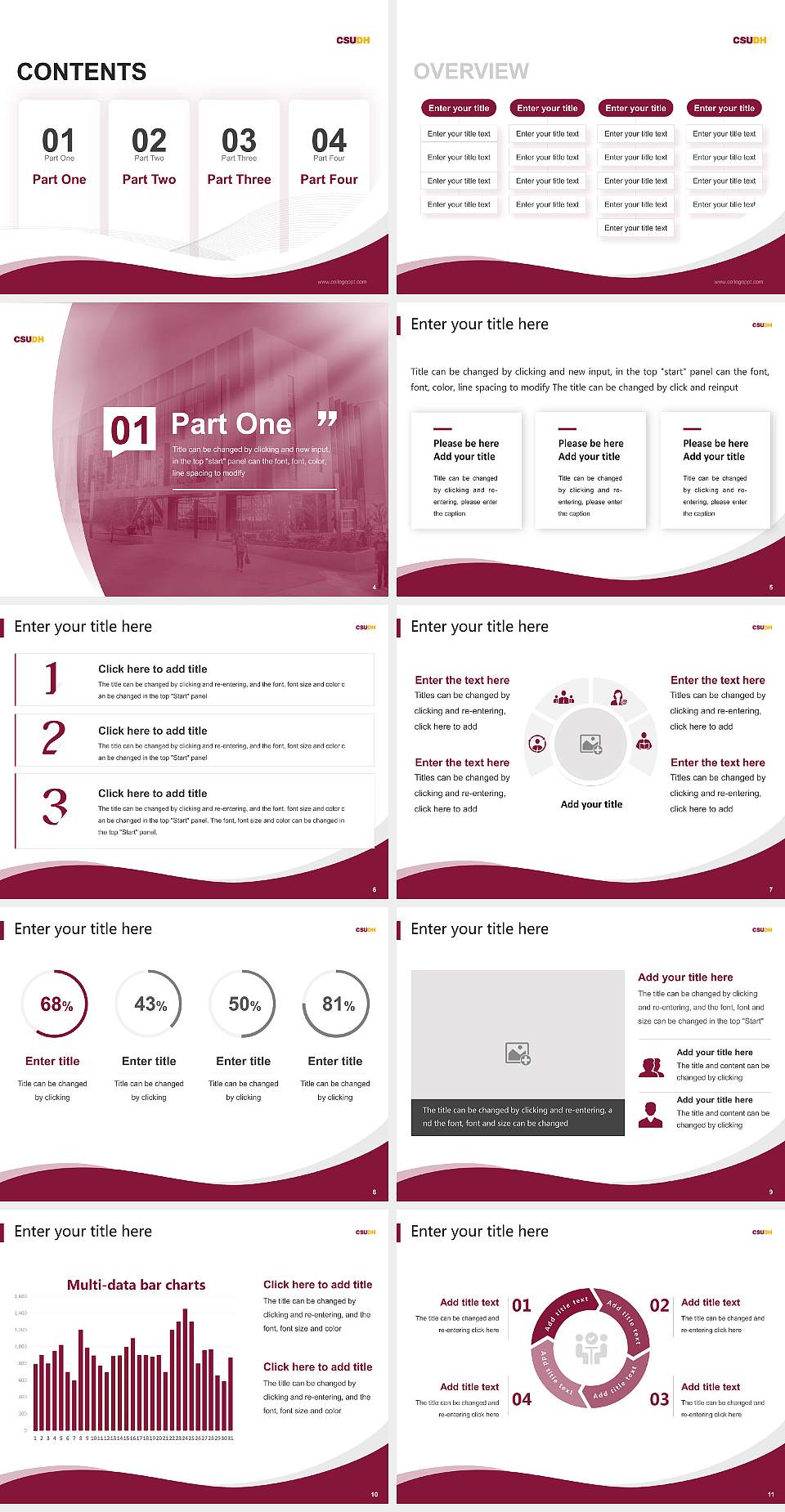 California State University-Dominguez Hills Lecture Sharing and Networking Event PPT Template4:3 ratio PPT effect preview image2