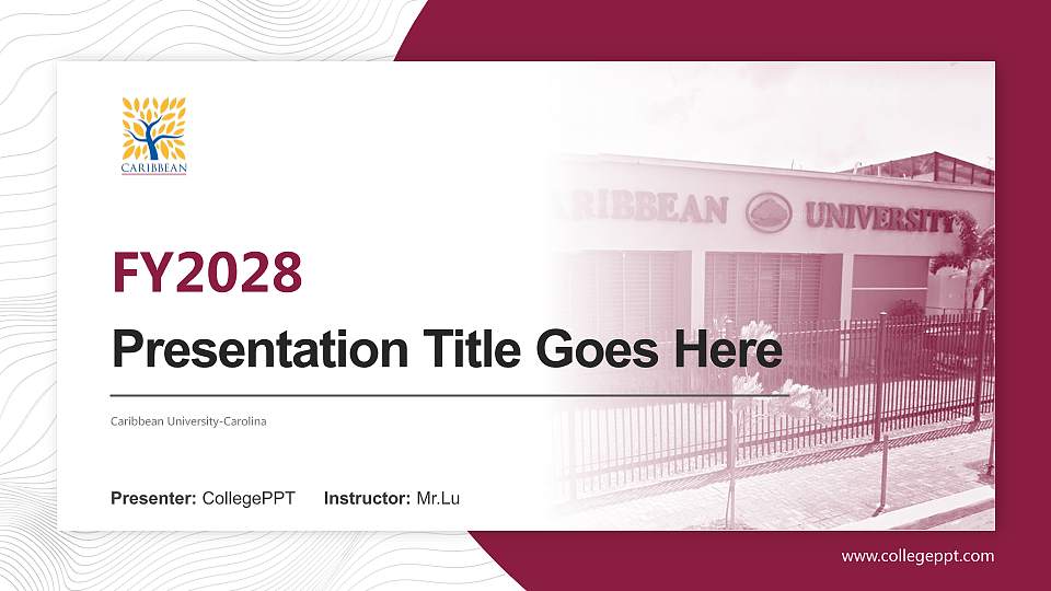 Caribbean University-Carolina Academic Presentation/Research Findings Report PPT Template16:9 ratio PPT effect preview image