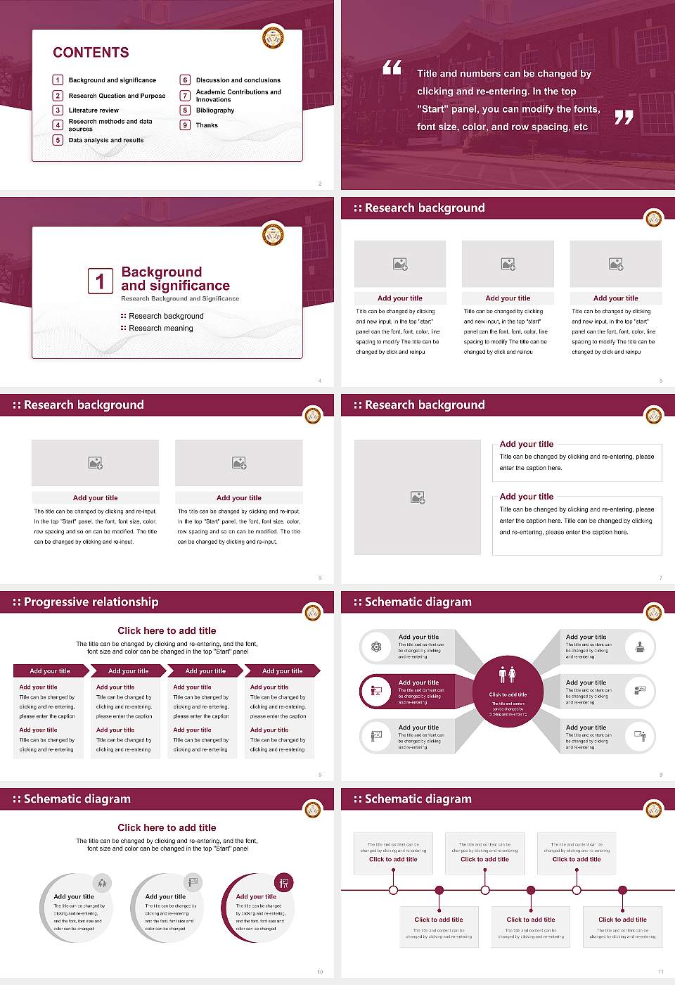 Bethune-Cookman University Graduation Thesis Defense PPT Template16:9 ratio PPT effect preview image2