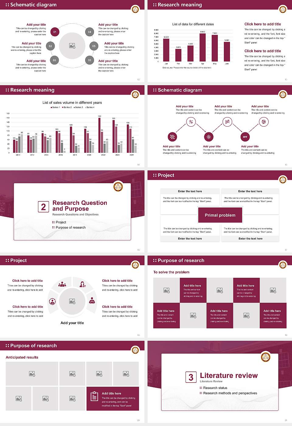 Bethune-Cookman University Graduation Thesis Defense PPT Template16:9 ratio PPT effect preview image3