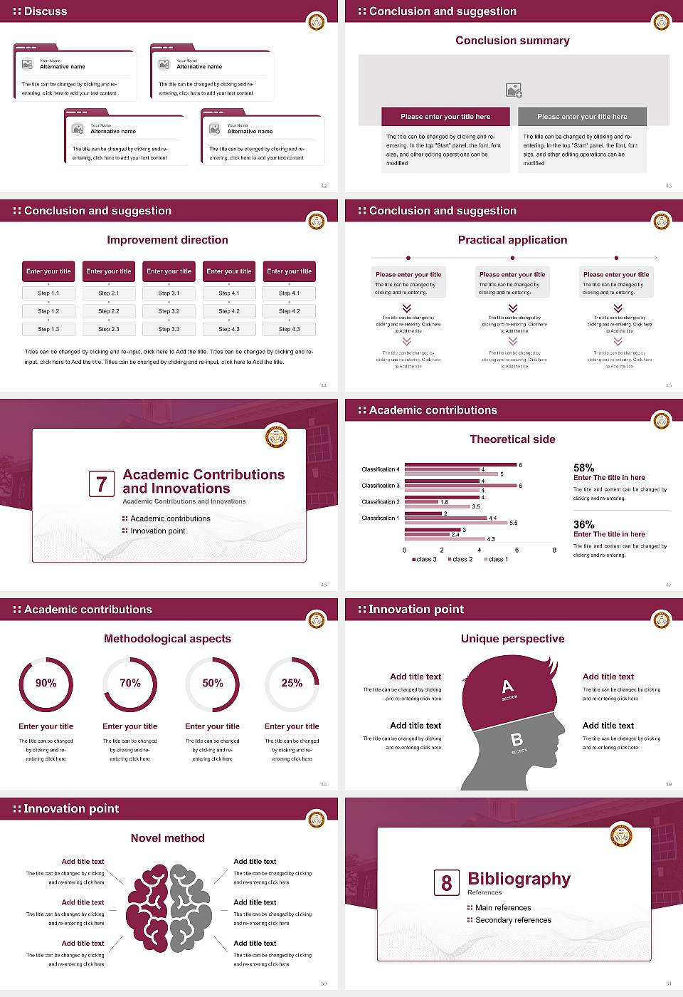 Bethune-Cookman University Graduation Thesis Defense PPT Template16:9 ratio PPT effect preview image6
