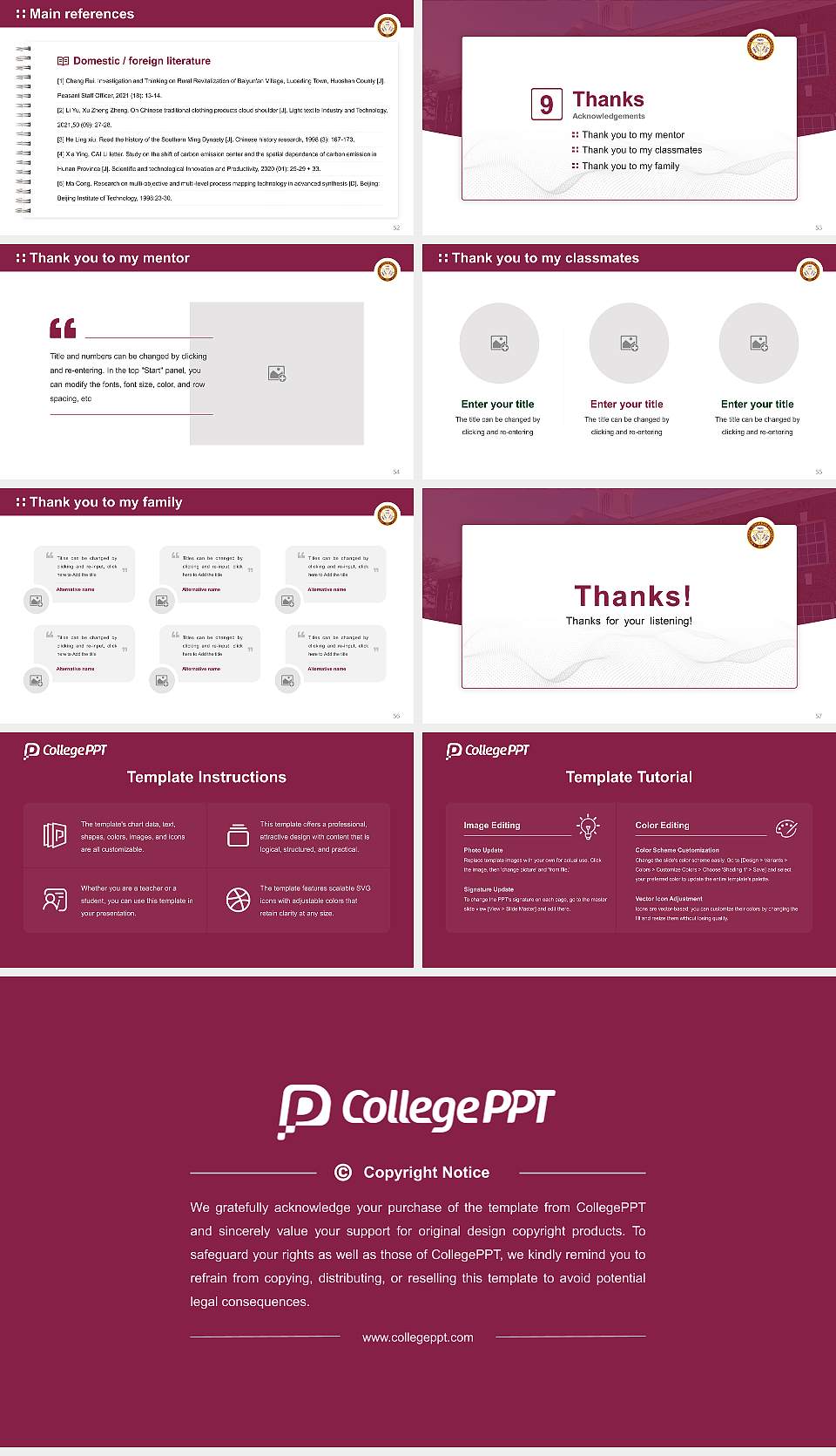Bethune-Cookman University Graduation Thesis Defense PPT Template16:9 ratio PPT effect preview image7