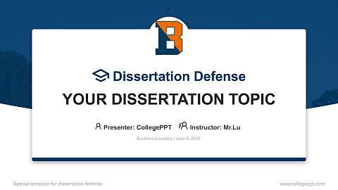 Bucknell University Graduation Thesis Defense PPT Template